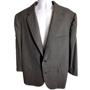 Brooks Brothers Mens sz 48 Black Blazer Sport Coat Three Button Wool‎